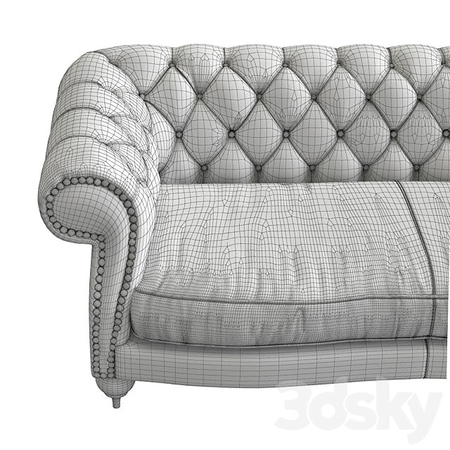 Baxter Diana Chester 2 seat sofa 3DSMax File - thumbnail 3