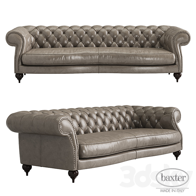 Baxter Diana Chester 3 seat sofa 3DSMax File - thumbnail 1