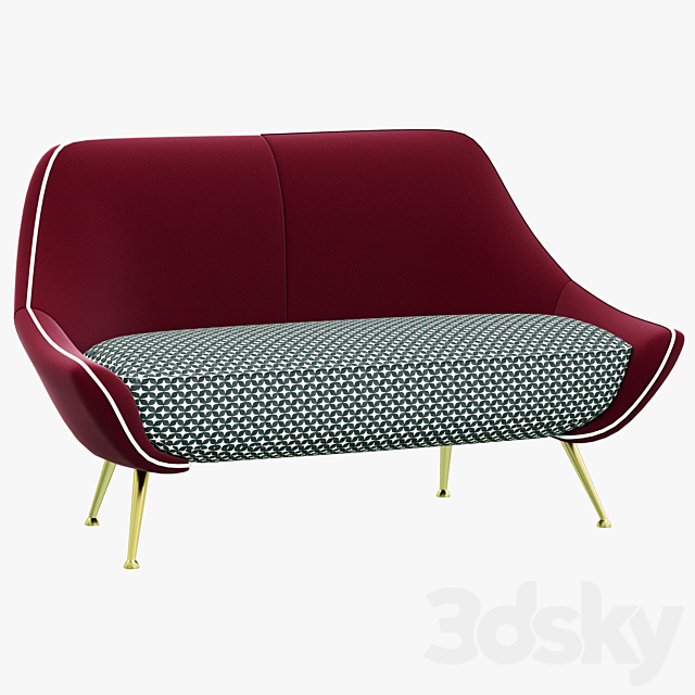 Baxter Mio Sofa 3ds Max - thumbnail 1