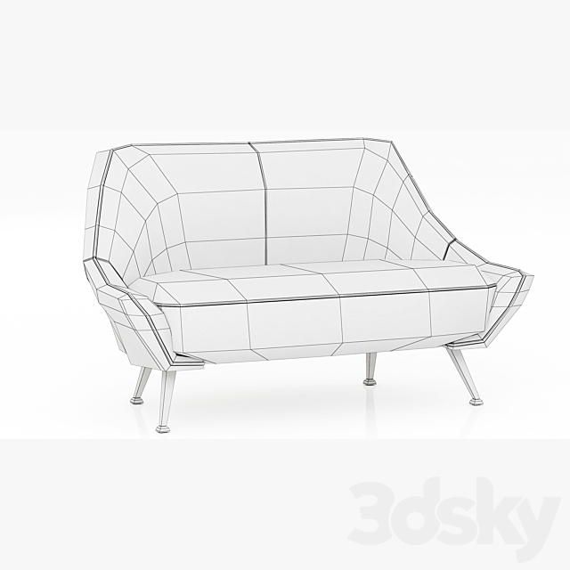 Baxter Mio Sofa 3ds Max - thumbnail 3