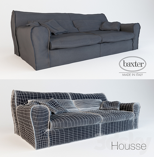 Baxter Sofa 3DS Max Model - thumbnail 1