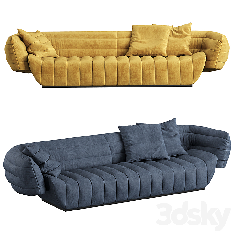 Baxter tactile sofa 3DS Max Model - thumbnail 1