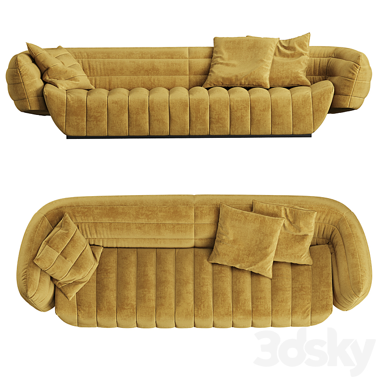 Baxter tactile sofa 3DS Max Model - thumbnail 2