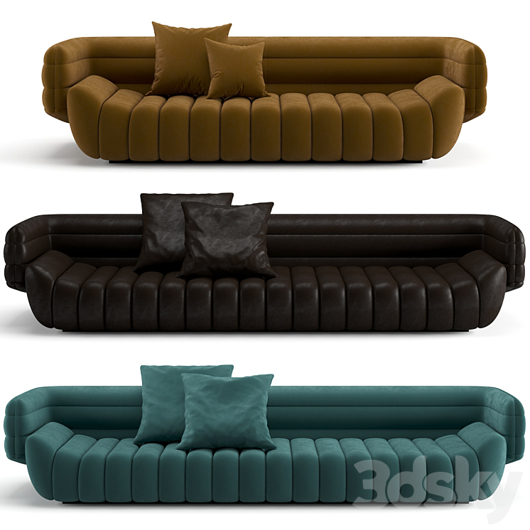 Baxter tactile sofa 3DS Max Model - thumbnail 1