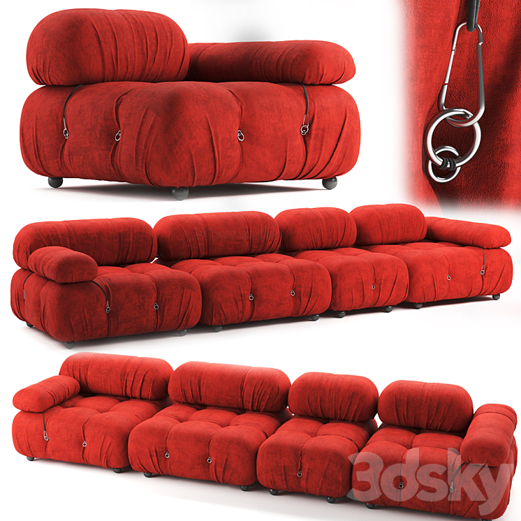 B&B Italia CAMALEONDA SOFA 3DS Max Model - thumbnail 2