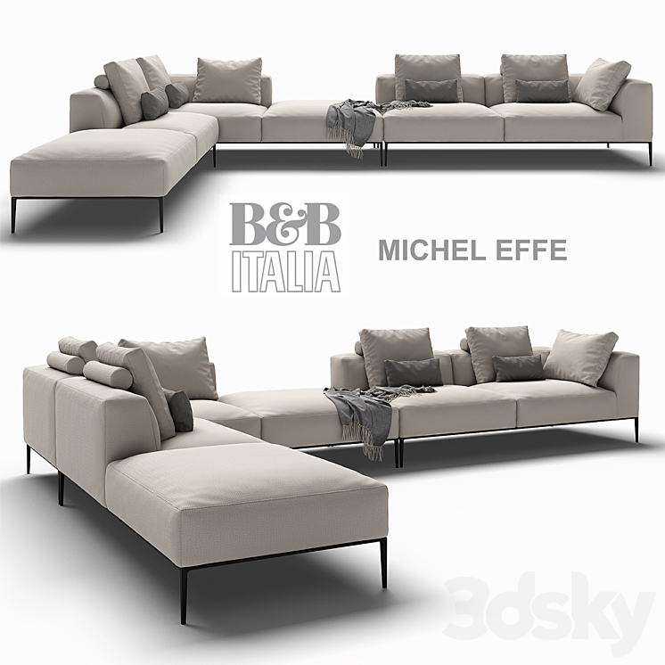 B&B ITALIA MICHEL EFFE 3DS Max Model - thumbnail 1