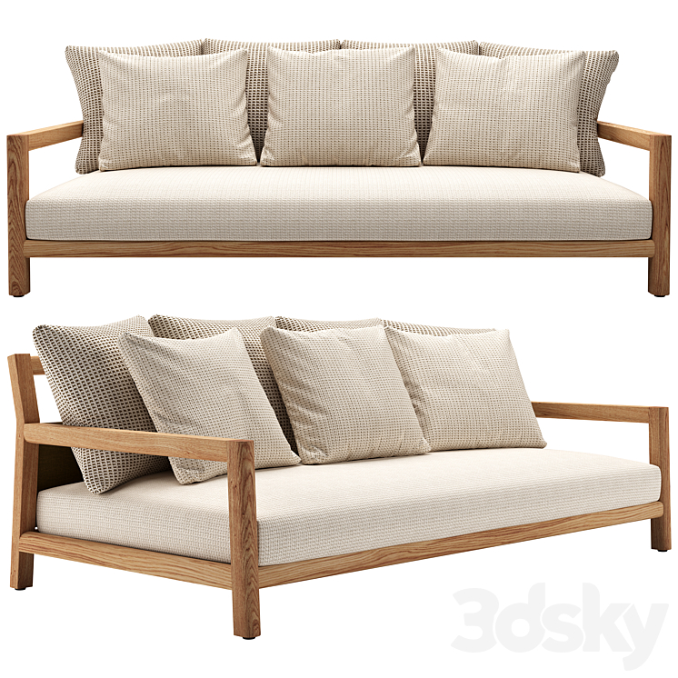 B&B Italia Pablo Outdoor Sofa 3DS Max Model - thumbnail 1