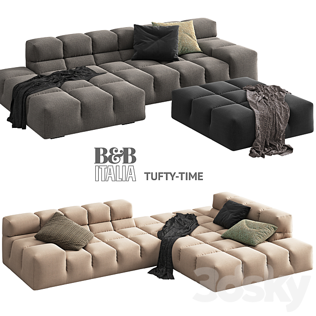 B&B Italia TUFTY-TIME 2 sofa 3DSMax File - thumbnail 1