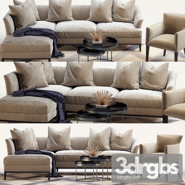 Beamont Sofa 01 3dsmax Download - thumbnail 1