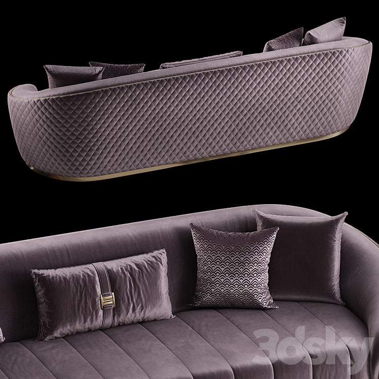 Bell sofa 3DS Max Model - thumbnail 2