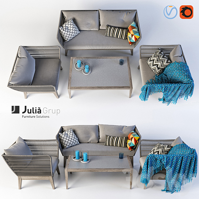 Bellano outdoor furniture 3DSMax File - thumbnail 1