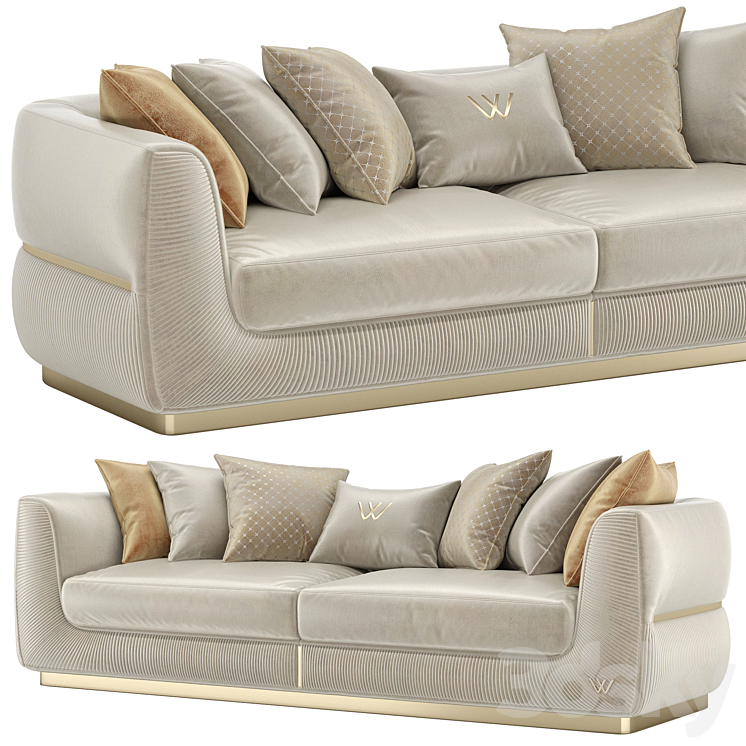 BELLONA Lorenzo W sofa 4 Seater 3DS Max Model - thumbnail 1