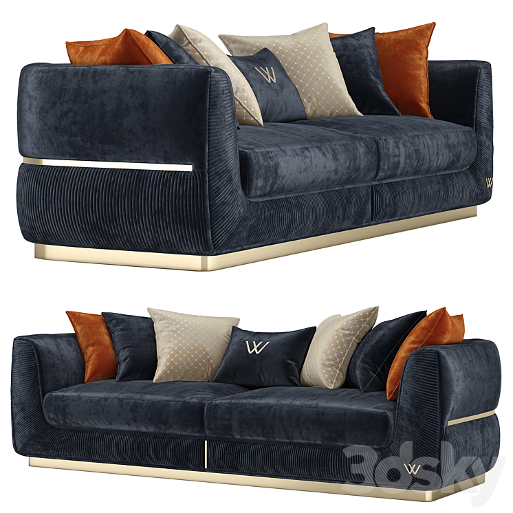 BELLONA Lorenzo W sofa 4 Seater 3DS Max Model - thumbnail 2