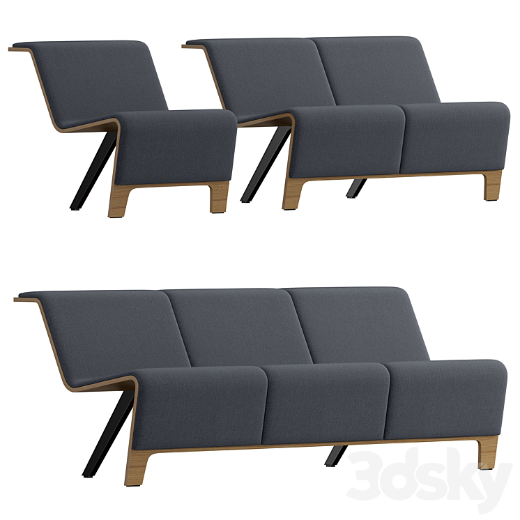 Bench Sellex Back 3DS Max Model - thumbnail 1