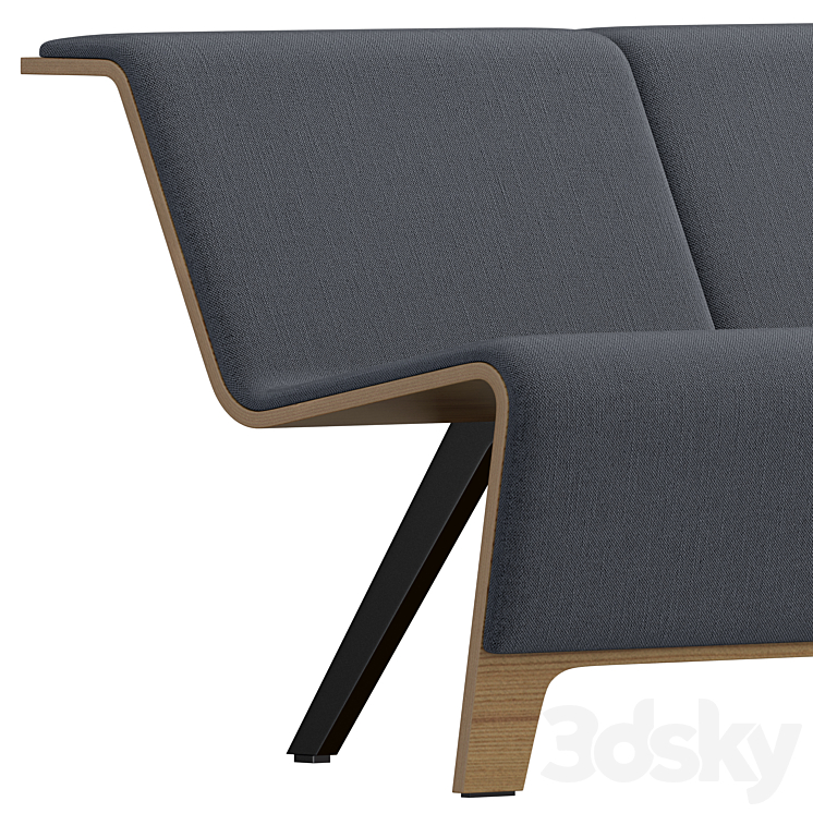 Bench Sellex Back 3DS Max Model - thumbnail 2