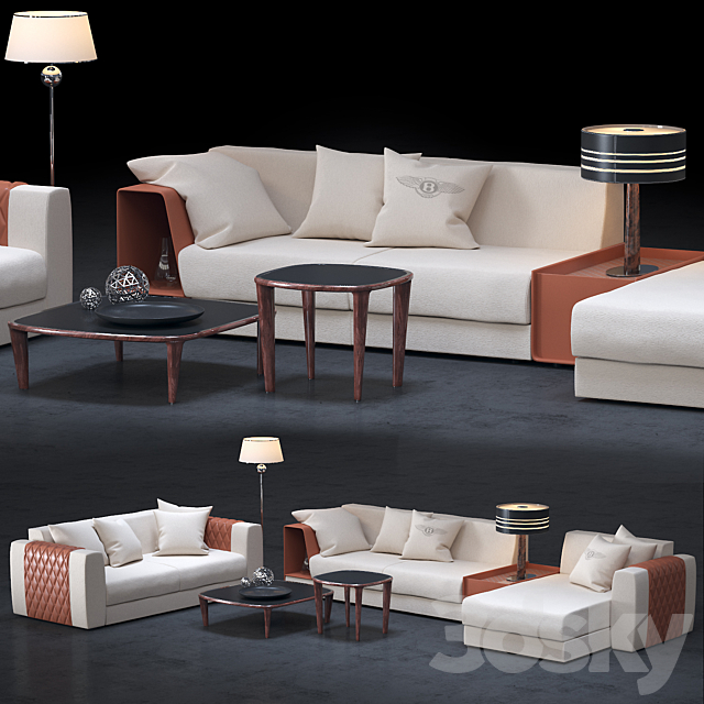 Bentley Eastgate sofas 3DSMax File - thumbnail 1