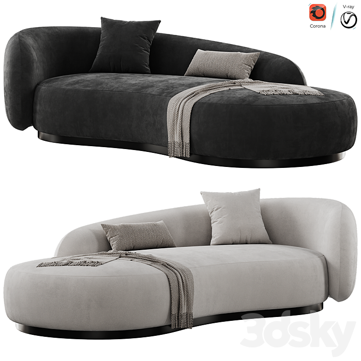 Bernd Sofa By Eichholtz 3DS Max Model - thumbnail 1