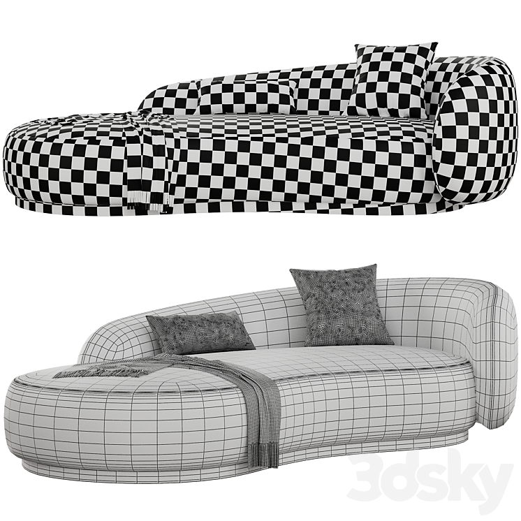 Bernd Sofa By Eichholtz 3DS Max Model - thumbnail 2