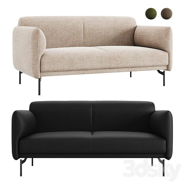 Berne 2 Seater Sofa by BoConcept 3DS Max Model - thumbnail 1