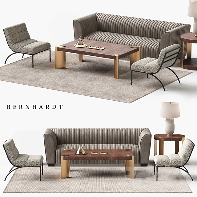 BERNHARDT Kent Sofa Set 3DSMax File - thumbnail 1