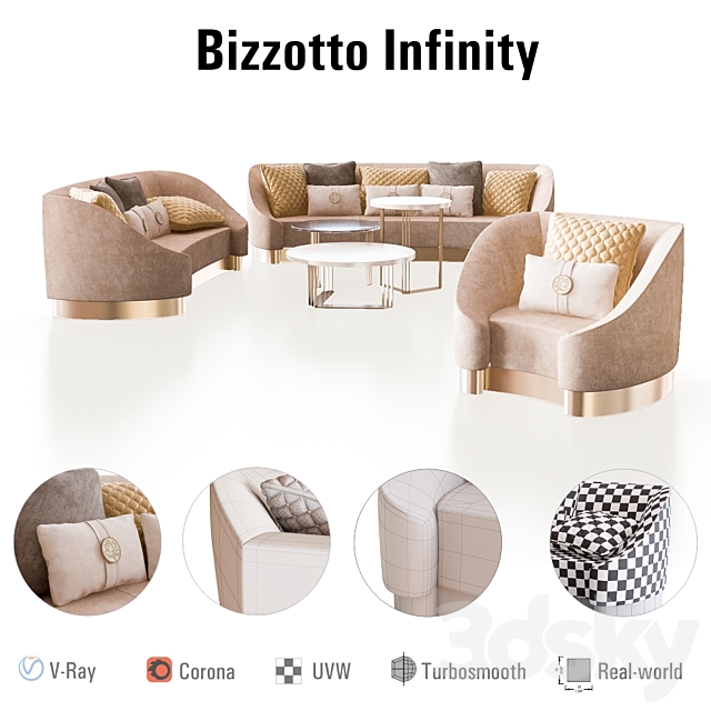 BIZZOTTO Infinity furniture set 3DSMax File - thumbnail 1