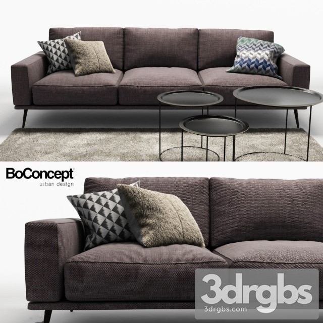 Boconcept Carlton Sofa 02 3dsmax Download - thumbnail 1