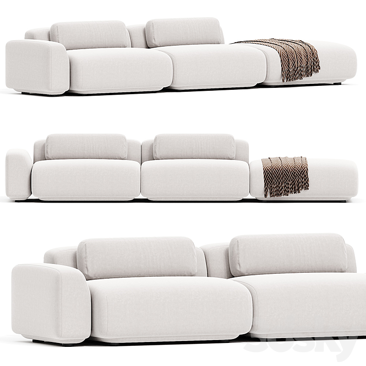 Boden Open End Sofa 3DS Max Model - thumbnail 1