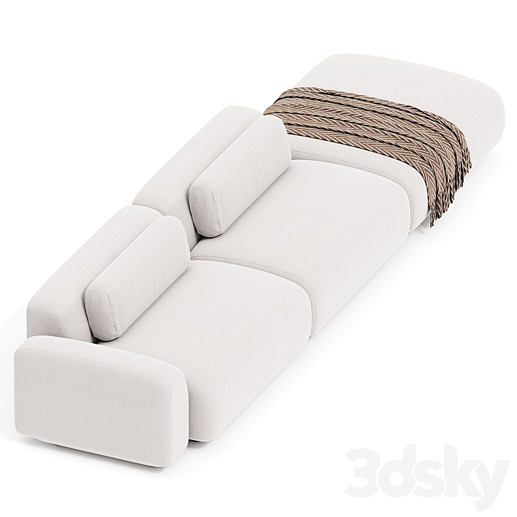 Boden Open End Sofa 3DS Max Model - thumbnail 2