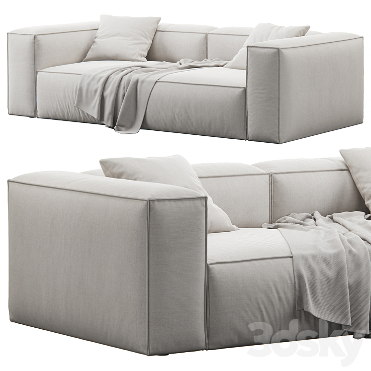 Bolia Modular 2 Seat Sofa by Cosima 3DS Max Model - thumbnail 1