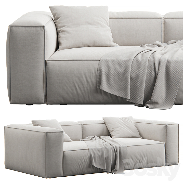 Bolia Modular 2 Seat Sofa by Cosima 3DS Max Model - thumbnail 2