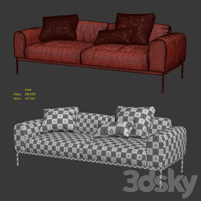 Bon Sofa by Adea 3ds Max - thumbnail 3