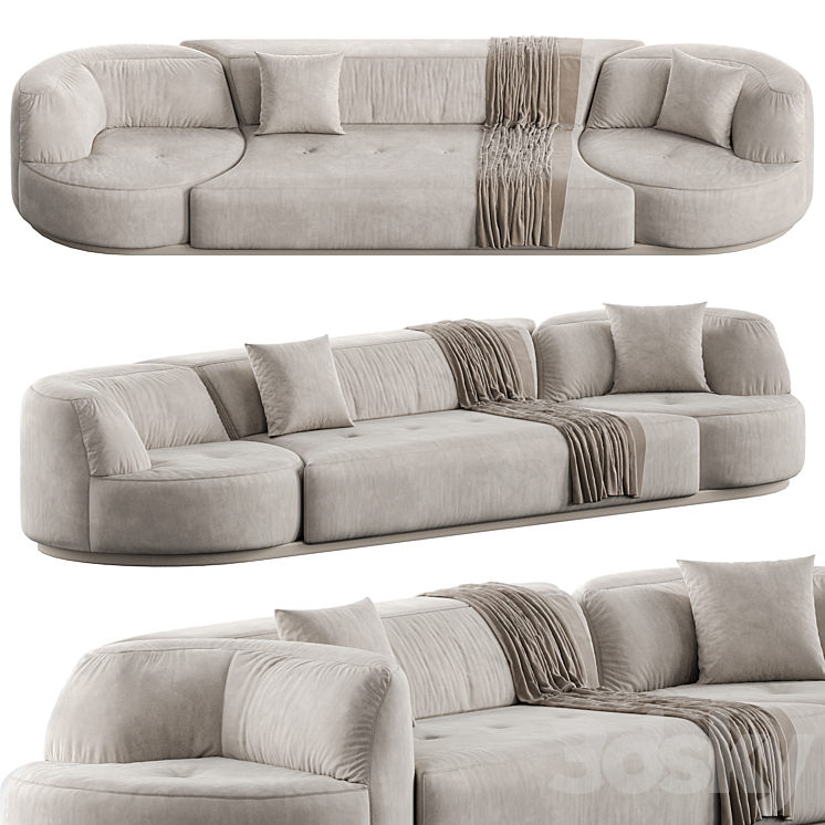 BORDONE SOFA 3DS Max Model - thumbnail 1