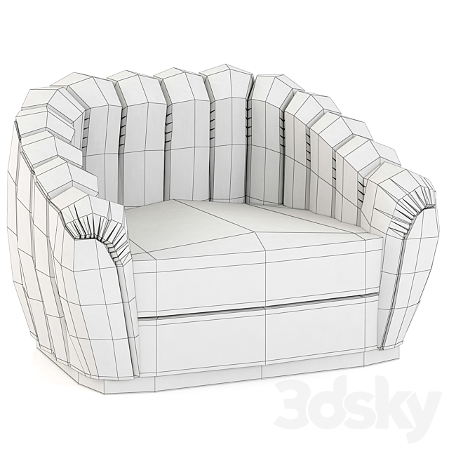 Brabbu Oreas Single Sofa 3DSMax File - thumbnail 3