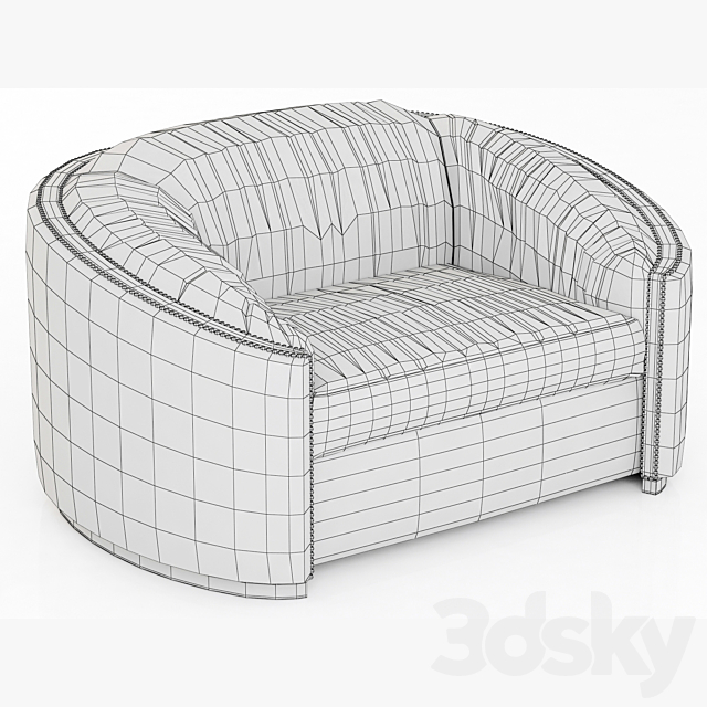 Brabbu Wales Single Sofa 3DS Max Model - thumbnail 3