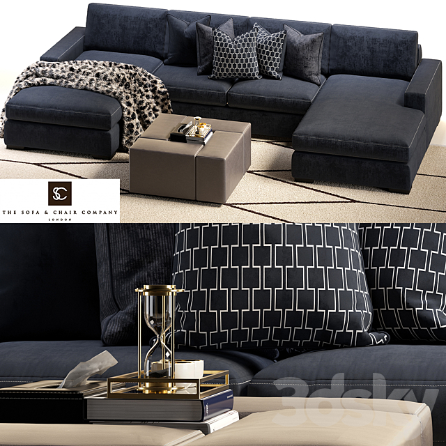 Brancusi corner sofa and Matisse ottoman 3DSMax File - thumbnail 2