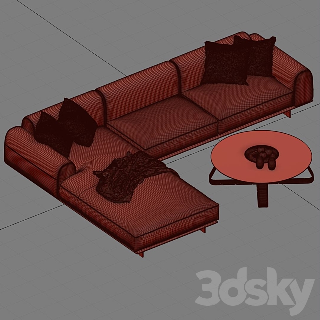 Brandy sofa_Gamma_Coffee Tables 3DSMax File - thumbnail 2