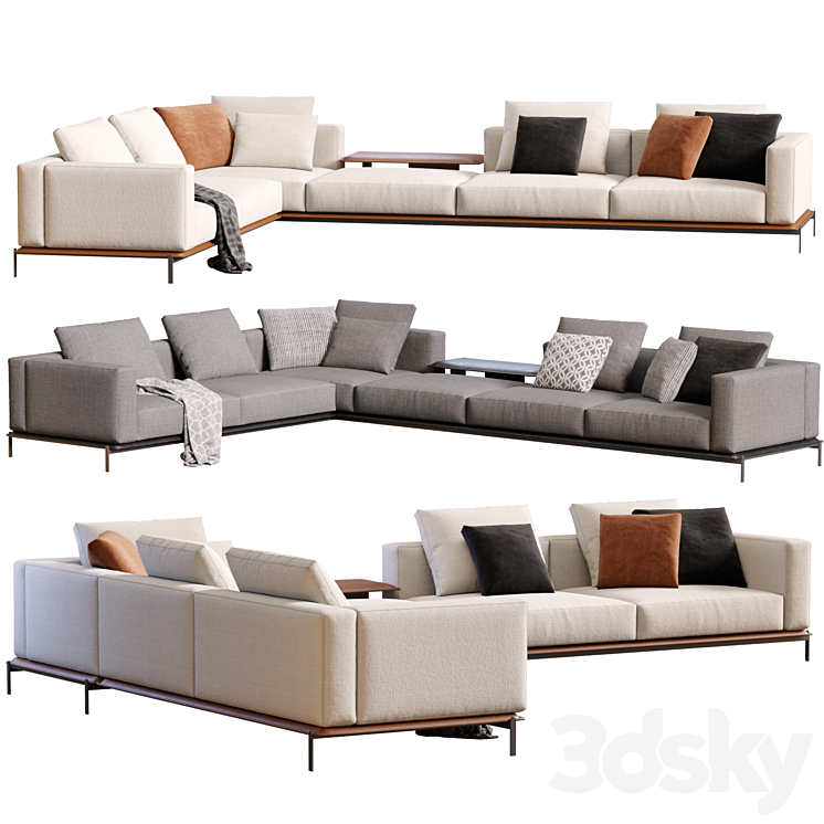 Brera Sofa By Poliform 3DS Max Model - thumbnail 1