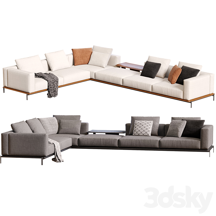 Brera Sofa By Poliform 3DS Max Model - thumbnail 2