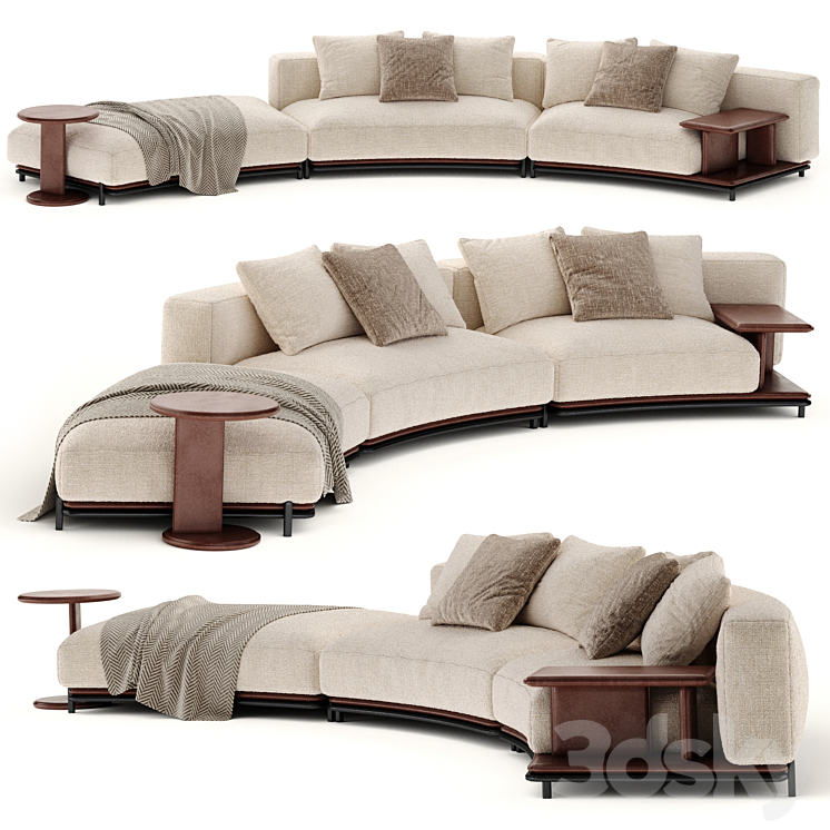 Brera sofa by Poliform 3DS Max Model - thumbnail 1