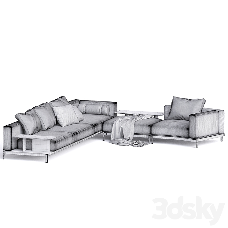 BRERA SOFA POLIFORM 3DS Max Model - thumbnail 2