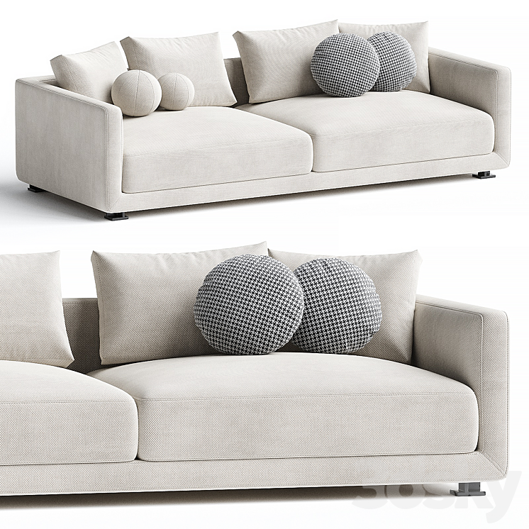 Bristol Sofa 3DS Max Model - thumbnail 1