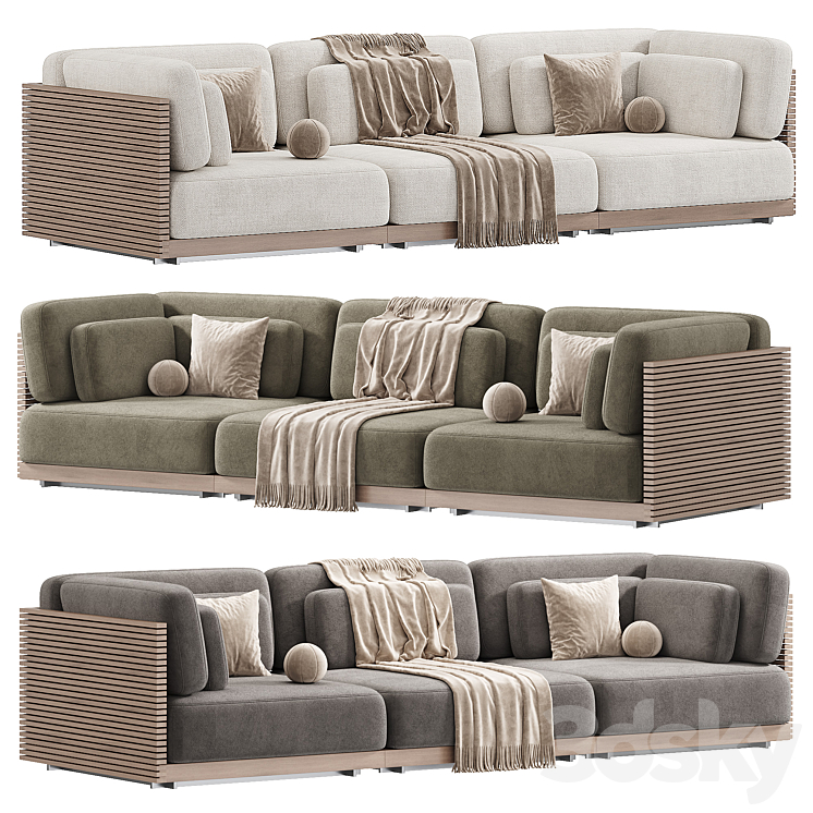 Caicos Sofa 3 3DS Max Model - thumbnail 1