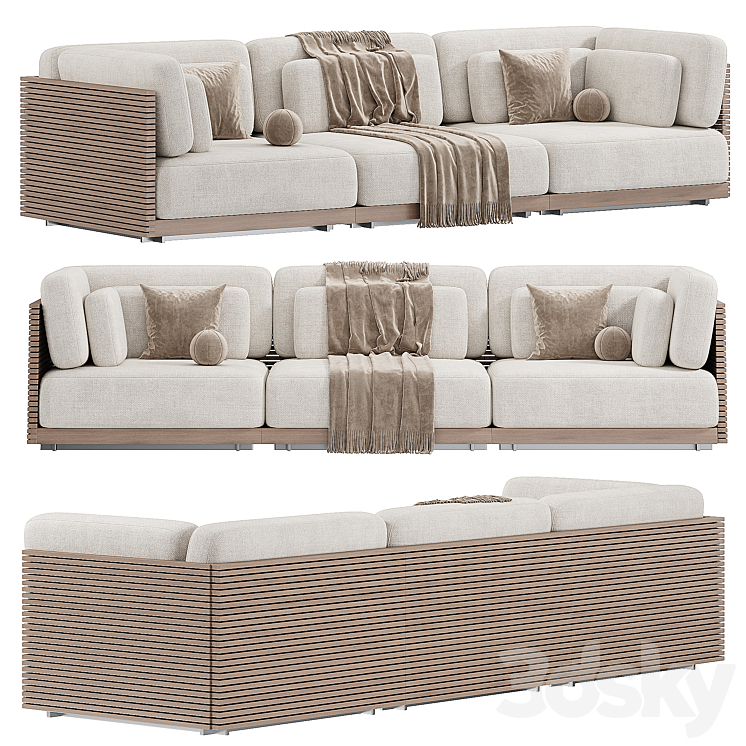 Caicos Sofa 3 3DS Max Model - thumbnail 2