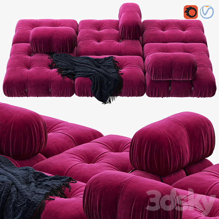 Camaleonda Sofa by B&b Italia 3DS Max Model - thumbnail 2