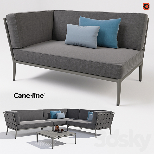 Cane-line – Conic 2 seats + table 3DSMax File - thumbnail 1