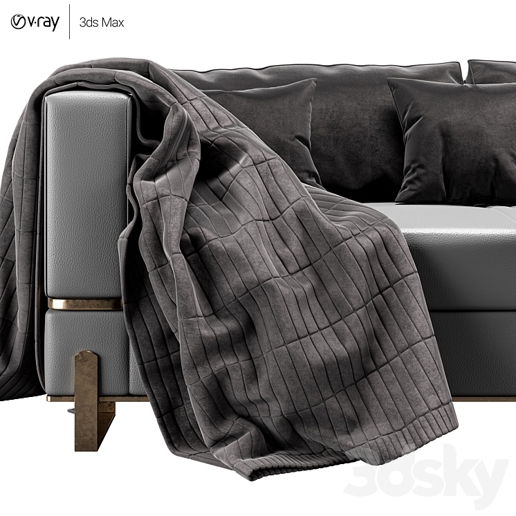 Capital Collection Grand Sofa 3p 3DS Max Model - thumbnail 2