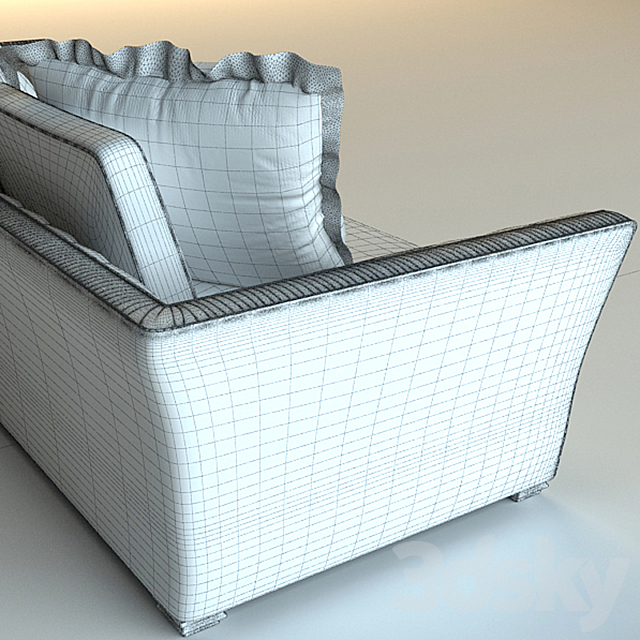 Capri Zanaboni Sofa 3DS Max Model - thumbnail 2