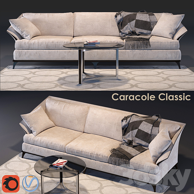 Caracole Sofa A Simple Life 3DSMax File - thumbnail 1