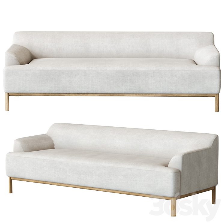 Caro Sofa 3 seater 3DS Max Model - thumbnail 1