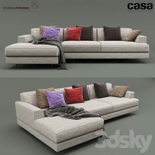 Casa Intl Cordovado Corner Sofa 3DSMax File - thumbnail 1